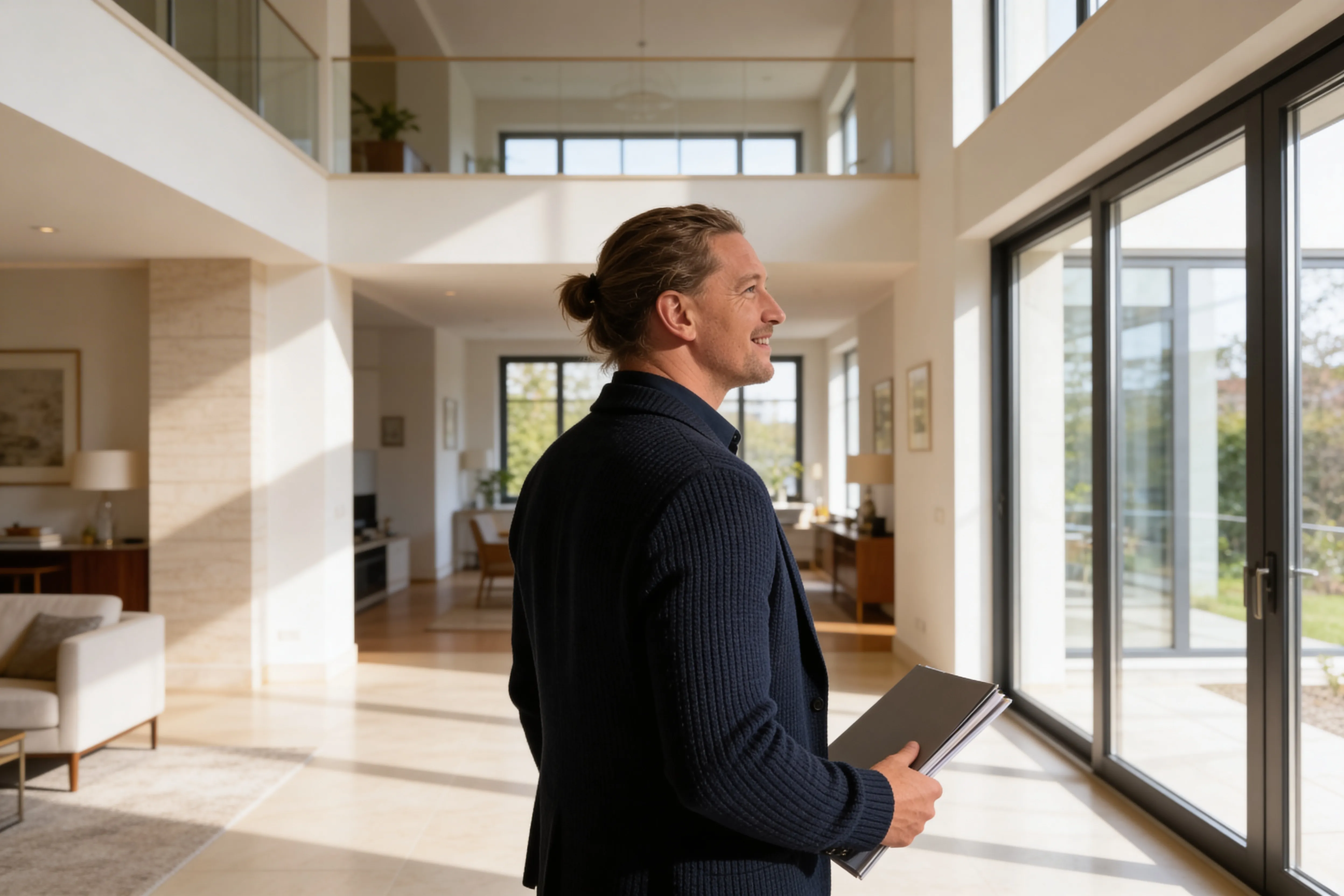 Marcel Ziebell bei einer Immobilienbesichtigung vor Ort